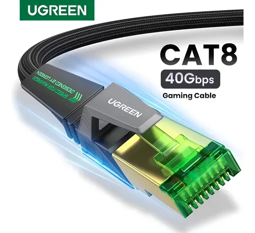 Cable De Red Cat8 Ethernet Conector Rj45 40 Gbps 2000 Mhz 3m