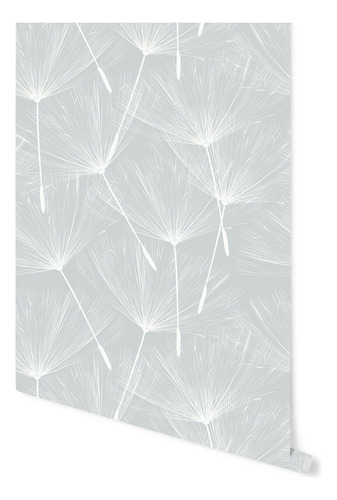 Tapiz Wallpaper Flores Modernas Abstractas Vinil Mod. Color Gris