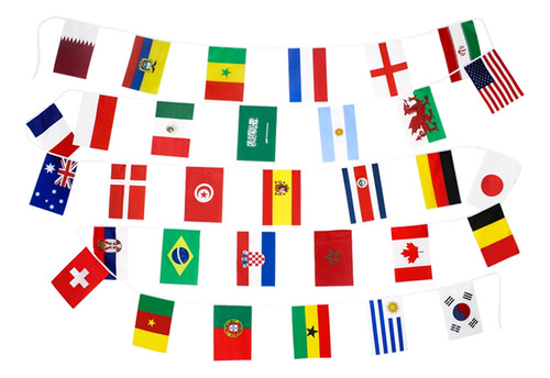 Banderines De Fútbol 2022 Con 32 Banderas De Países, 20 Unid