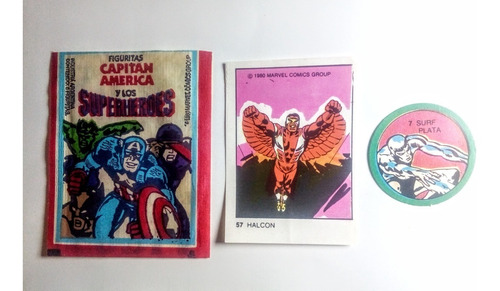 Figuritas Antiguas .capitán América Y Los Superhéroes 80'