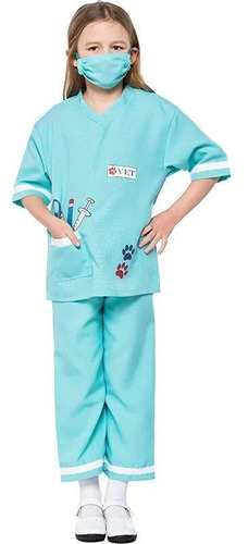 Disfraz Veterinario Cosplay Juego Rol Traje Doctor Niños