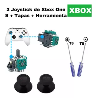 Kit Control Xbox One S 2 Joystick + Tapa + Herramienta