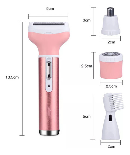 ! Depiladora Facial Y Corporal Femenina 4 En 1 Usb