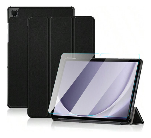 Kit Capa + Pelicula Vidro Para Samsung A9 Plus 11 X216 X210 Cor Preto