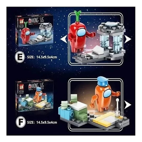 Para Un Set Amongo Us Brain Juego Bloque De Construcción