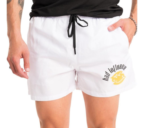 Short De Baño Farenheite By Mockba Bad Influence Blanco 