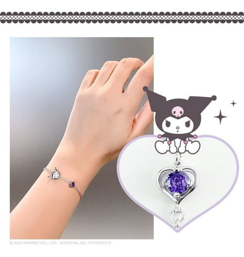 Collars Set Kuromi Mujer Anillo Collar Y Pulsera Moda 3pcs