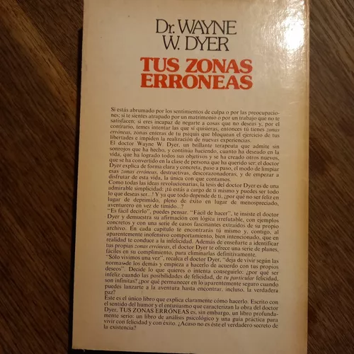 Resumen de libro: Tus zonas erróneas, de Wayne W. Dyer