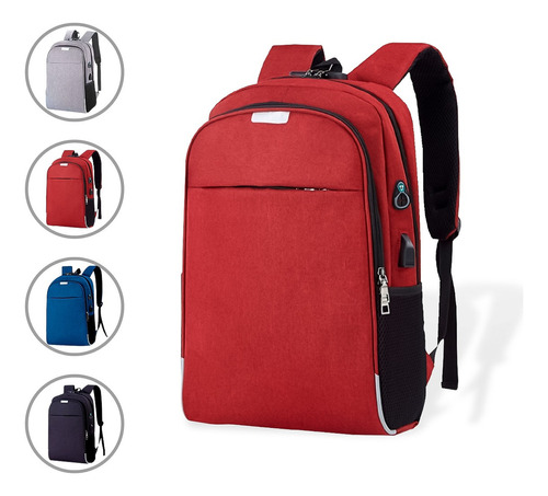 Mochila mochila notebook Shop Tudo Anti Furto Mochila antifurto cor vermelho 35L