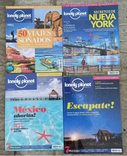 Colección 4 Revistas Lonely Planet Arg. Turismo Castellano