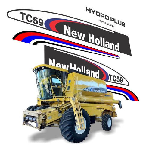Kit De Calcos New Holland Tc59 Simil Original
