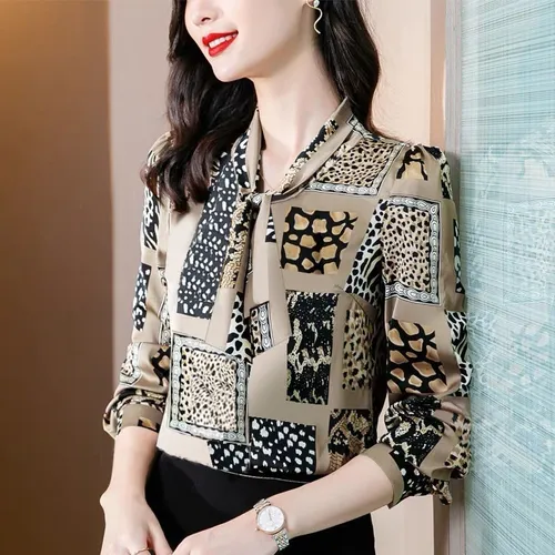 Blusa Camisa Feminina Chique Elegante Print Social Grels