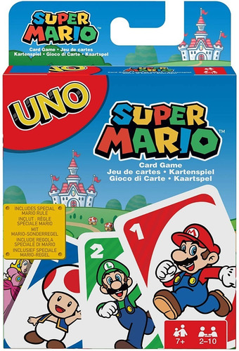 Mattel Uno Super Mario Game Juego De Mesa Cartas Original