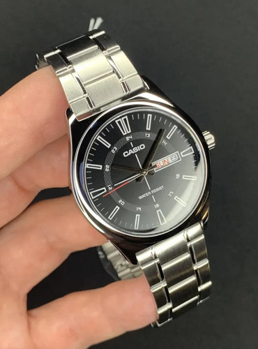Reloj Casio Mtp-v006d-1c Hombre Acero Plateado