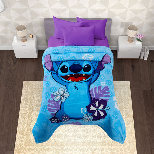 Cobertor Serenity Individual Stitch Surf - Providencia Color Celeste