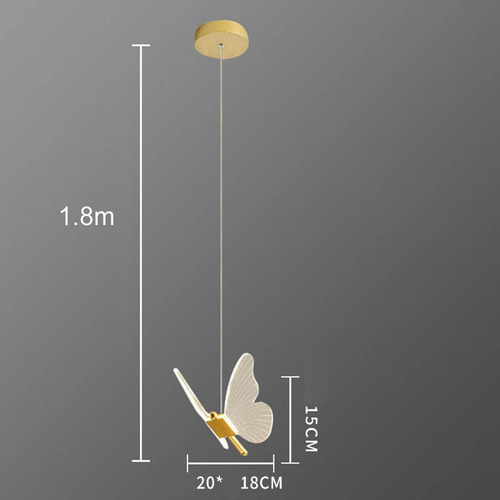 Lámpara Colgante Led De Mariposa, Lámpara Colgante De