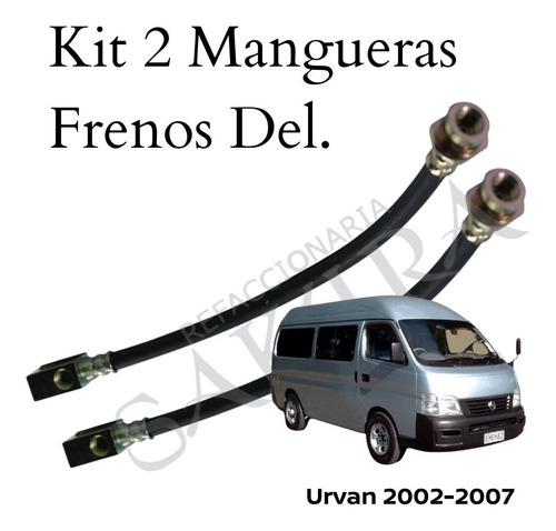 2 Mangueras Frenos Rueda Delantera Urvan 2004