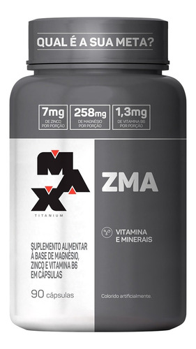 Zma 90 Cápsulas - Max Titanium - Zinco Magnésio Vitamina B6