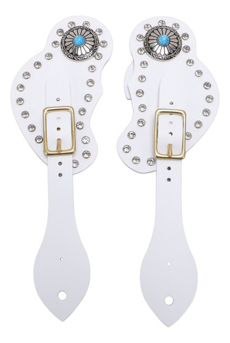 Juego De Correas Con Forma De Espolón Blanco Y Blanco, 2 Pie