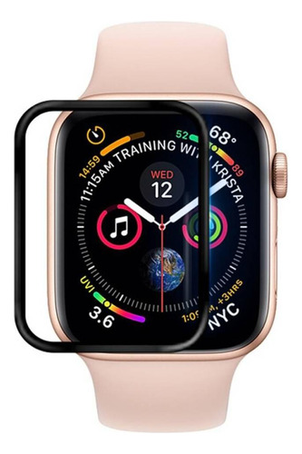 Lámina Silicona Apple Watch 44 Mm Borde Negro