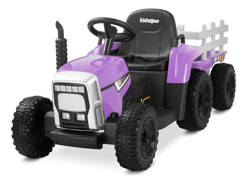 Tractor P/niños, Neumáticos Eva; 35 W, 12 V; Kidzone, Morado