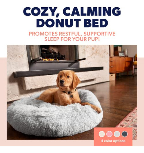 Active Pets Plush Calming Dog Bed, Donut Dog Bed Para Perros