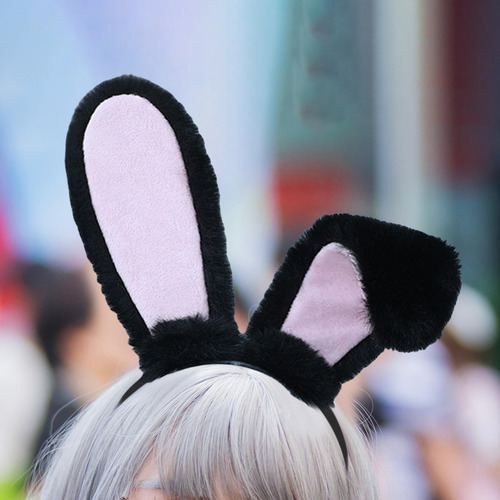 Orejas De Conejo Headwear Tocado Ear Hair Hoop Para Cosplay