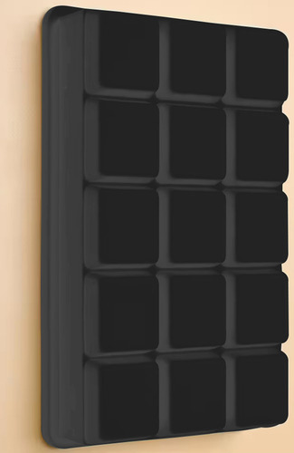 Forma De Gelo Em Silicone 15 Cubos Com Tampa Flexível Cor Preto