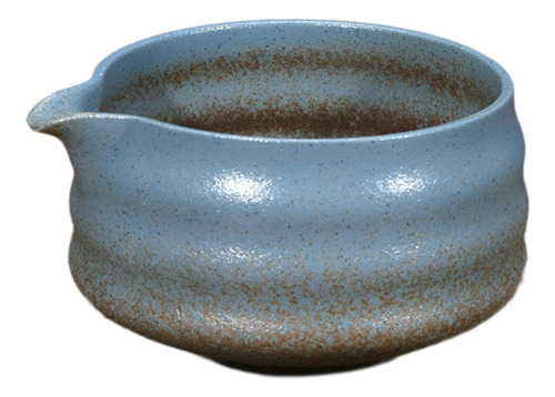 Ceramic Matcha Bowl, Japonés Tradicional Tazón Azul