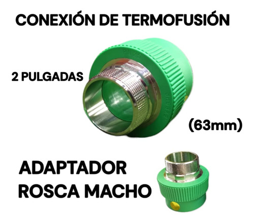 Adaptador Rosca Macho 2 Pulgadas 63mmtermofusion Tienda Físi