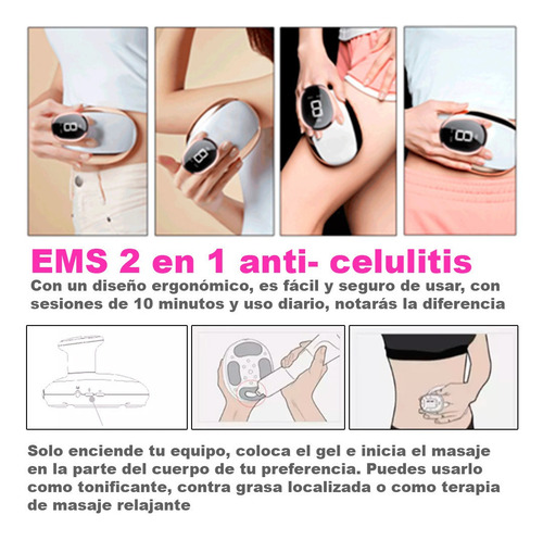 Imagen 4 de 6 de Ems Vak 05 Masajeador Anti Celulitis Tonificador Pierna Slim