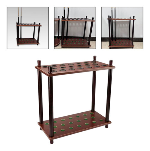 Soporte Para Palos De Billar De Madera Maciza, Soporte Para