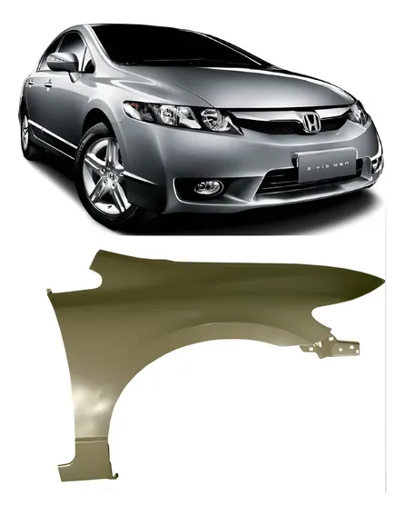 Paralama New Civic 2007 2008 2009 2010 2011 Direito Novo