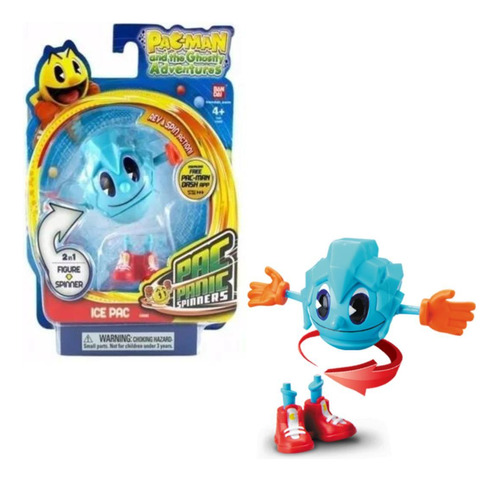 Boneco Pac Man - Ica Pac Spinners Giratório Bandai -sunny