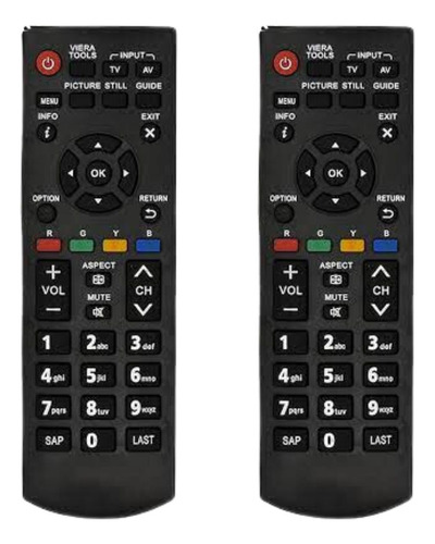 Kit 2 Controle Compatível Com Tv Panasonic Viera Tnq2b3901