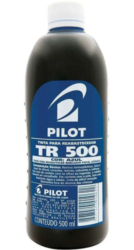 Imagem 1 de 1 de Tinta Pilot Para Reabastecer Pincel Atômico 500ml Azul