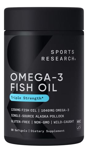 Sports Research Aceite De Pescado Omega 3 De Triple Fuerza