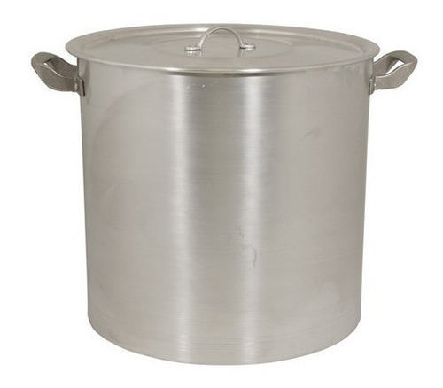 Olla Aluminio Gastronómica Con Asas Nro. 38 44 Lts Cc Color Plateado