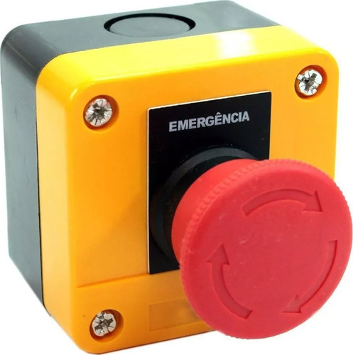 Caixa Plástica Amarela C/ Botão De Emergência Cp1-e (1nf)