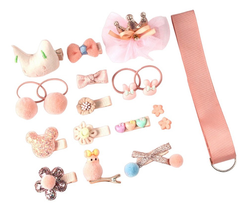 Set De 18 Accesorios Adorno Para Pelo Niña Bebé Pasador Moño