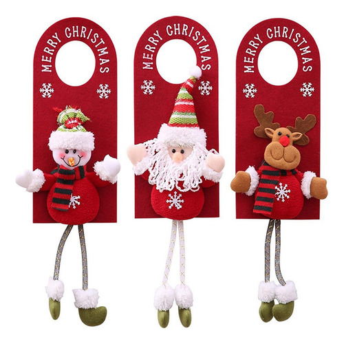 Xc 3 Piezas De Adornos Navideños Para Colgar En La Puerta