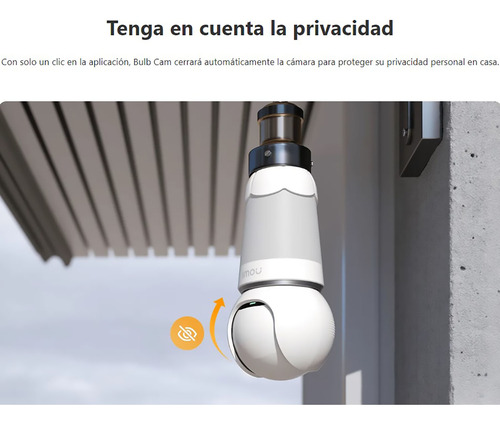 Cámara Foco Wi-fi Imou Bulb Cam 3mp Gira 360° Noche Color
