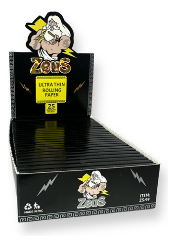 Papel Negro Zeus Caja - Papelillo - Ultra Thin