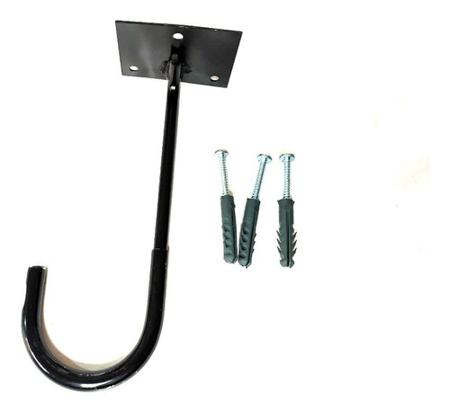 Suporte De Teto Para Bicicleta Gancho Fixo Preto