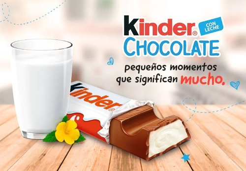 Kinder Barra De Chocolate Rellena Con Leche 300 Gr. X24