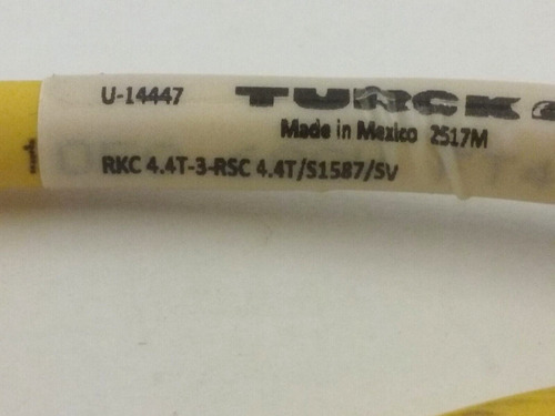 Turck Rkc 4.4t-3-rsc4.4t/s1587/sv Cordset Double Ended Mal