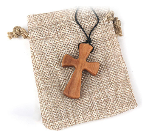 Collar De Cruz De Madera De Olivo Crucifijo De Cruz De