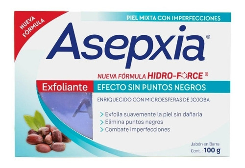 Asepxia Jabón Exfoliante Puntos Negros 100gr