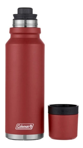 Termo Matero Coleman 1,2lts Pico Cebador 24hs Acero Inox.