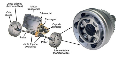 Homocinética Peugeot 207-208, Citroen C3 21-29 Estrías